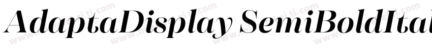 AdaptaDisplay SemiBoldItalic字体转换